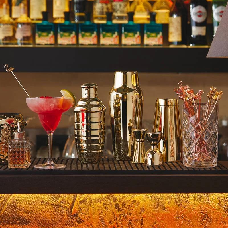 50 cl - Bar Happy Hour Shaker Long Drink In Acciaio Inox Striato - immagine 3