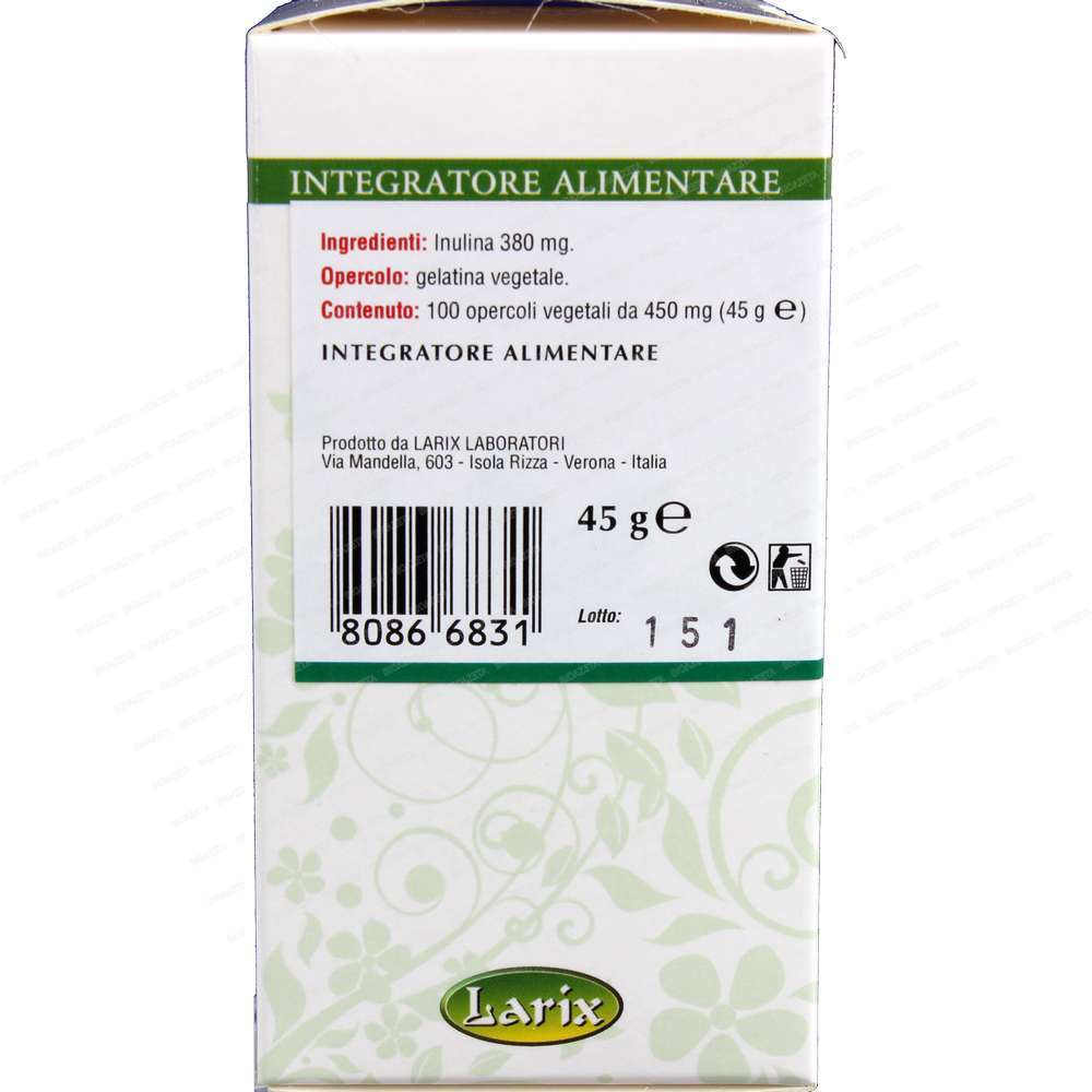 Inulina 100 capsule Larix - immagine 3