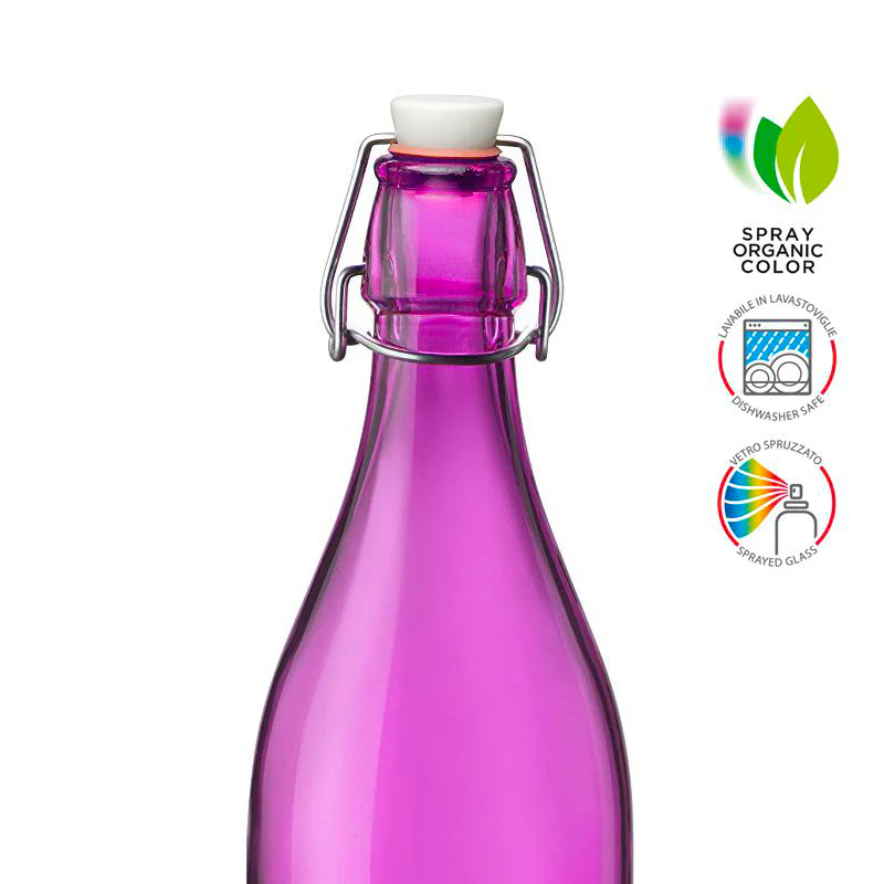 1 Litro - Giara Bottiglia Acqua in Vetro - Set 6 Pezzi - immagine 7