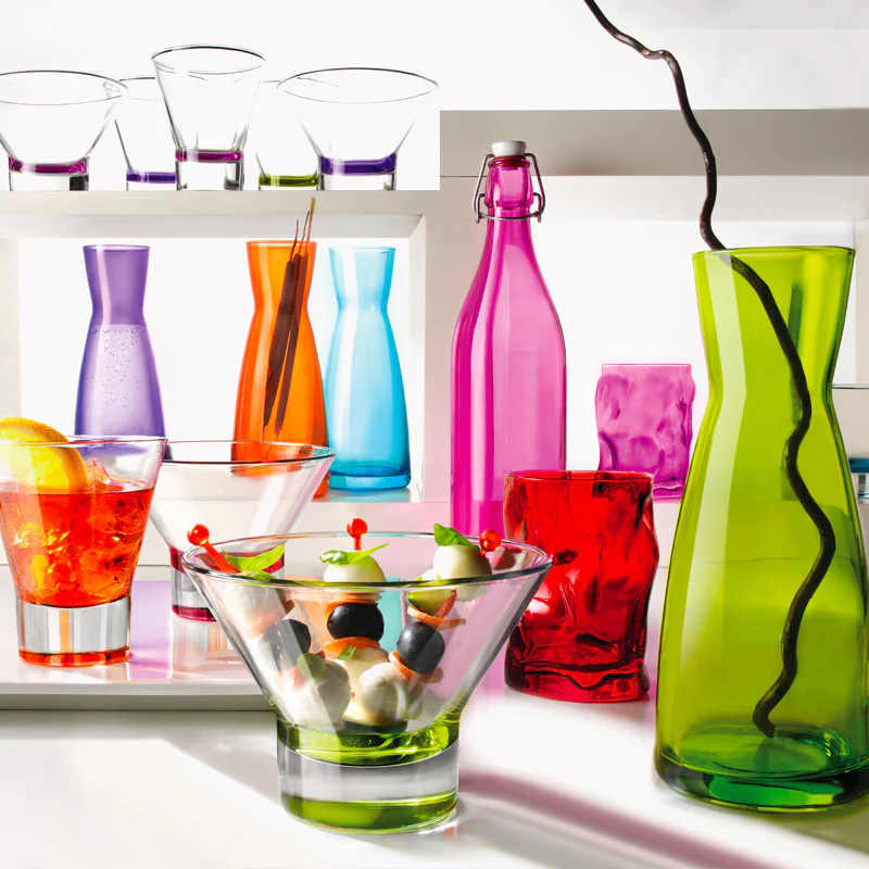 1 Litro - Giara Bottiglia Acqua in Vetro - Set 6 Pezzi - immagine 5