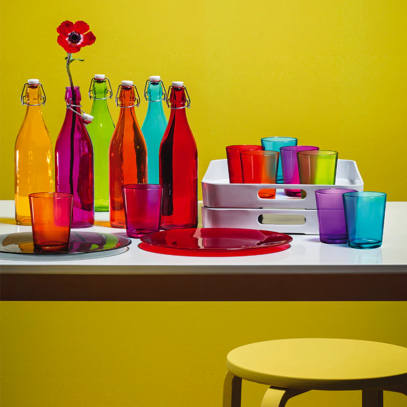 1 Litro - Giara Bottiglia Acqua in Vetro - Set 6 Pezzi - immagine 6