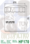 Filtro olio Ison 170C-170B; Hiflo HF172C-HF170B - immagine 3